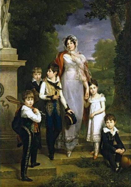 Francois Pascal Simon Gerard Portrait de la marechale Lannes et ses enfants Norge oil painting art